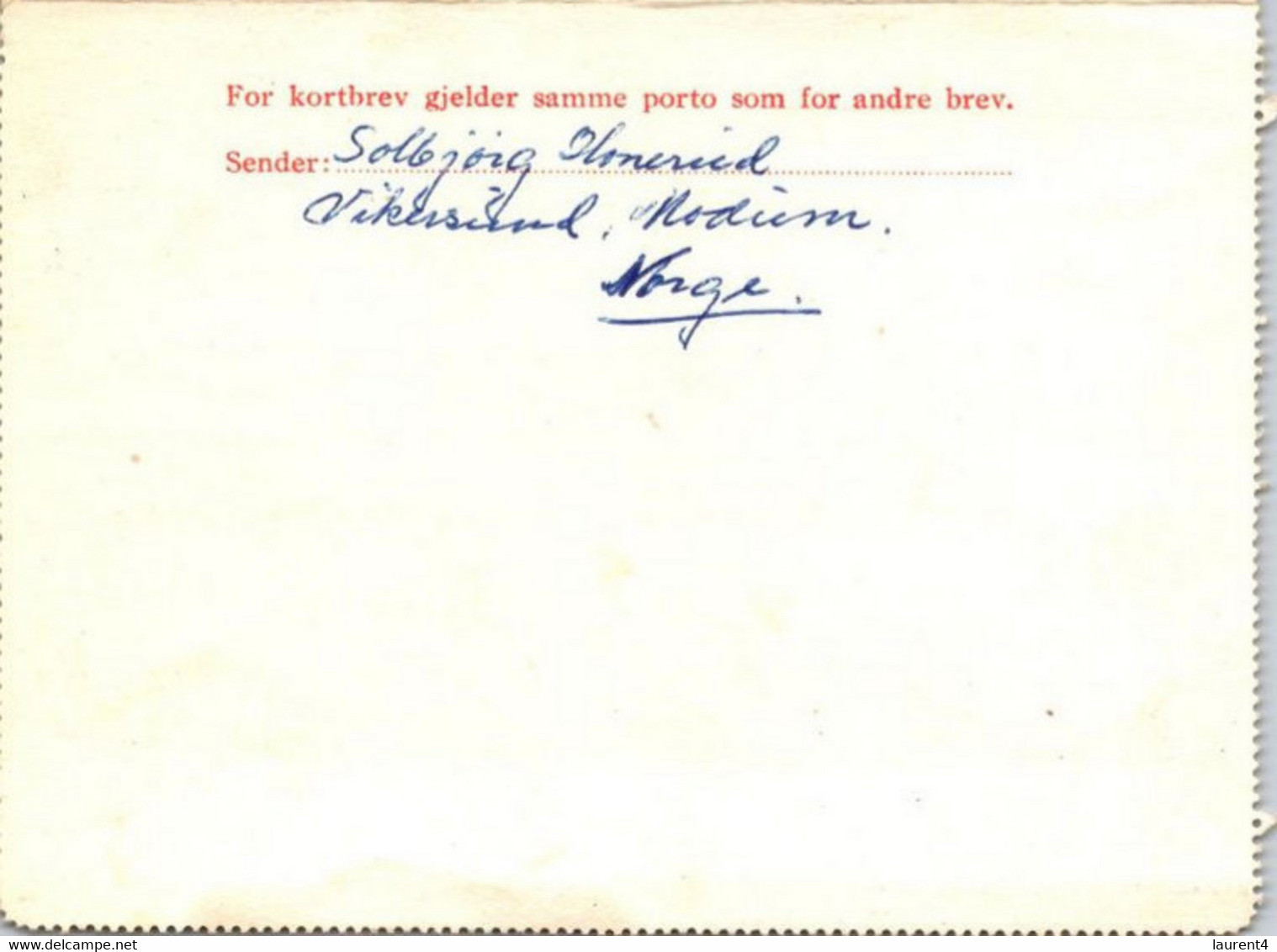(4 C 8) Very Old Norway - Lettercard - Posted 1961 - Altri & Non Classificati