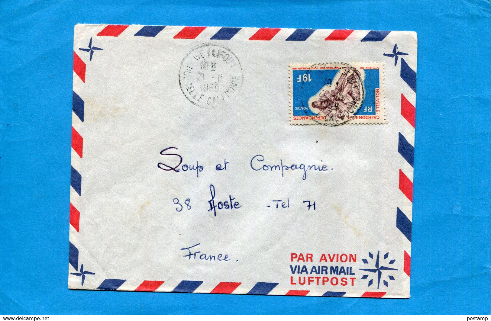 Marcophilie*-lettre-Nouvelle Calédonie  Pour Françe-cad We Lifou- 1969thematic--stampN°361 Judo - Briefe U. Dokumente