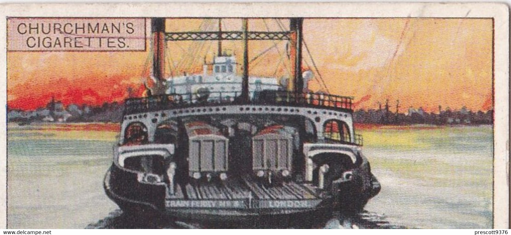 Railway Working 2nd Series 1927 - Number 5 - Churchman Cigarette Card - Original - Trains -Ferry - Churchman
