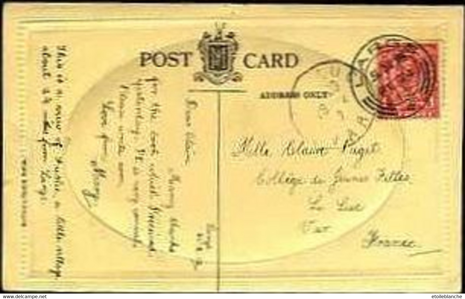 LARGS, Scotland, 1912, Great Britain - Stamp, Travelled, Le Luc Var 83 - Ecosse, Royaume Uni - Ayrshire