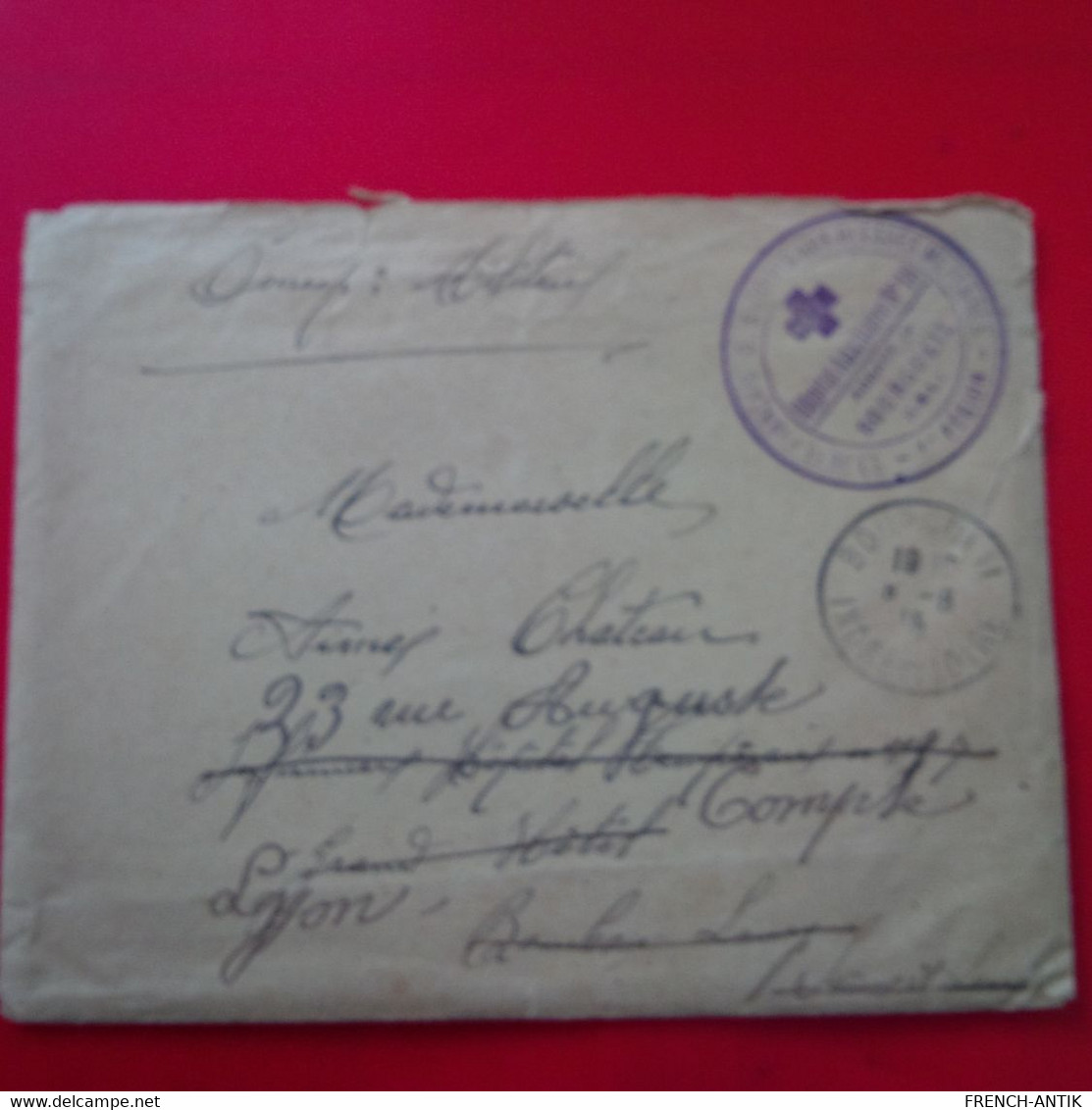 LETTRE FRANCE 1915 CORRESPONDANCE MILITAIRE CACHET HOPITAL AUXILIAIRE N°18 BOURGUEIL - Covers & Documents