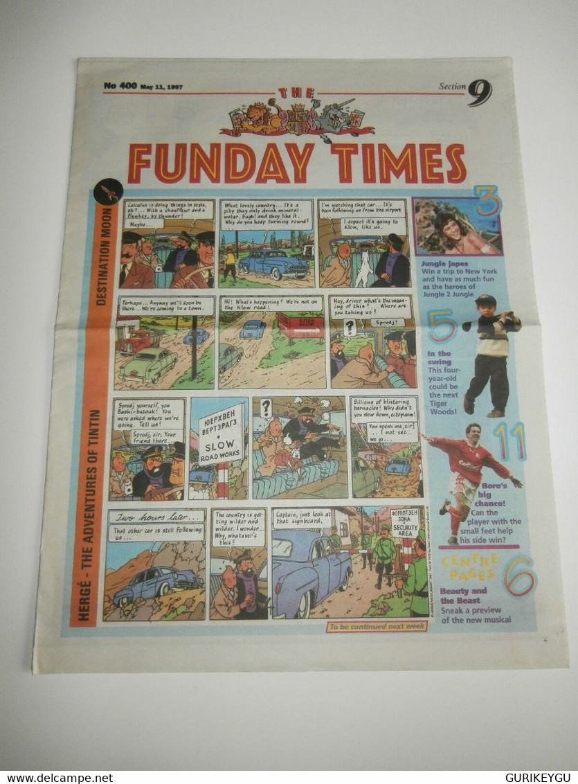 Destination Moon FUNDAY TIMES TINTIN Objectif Lune Anglais N° 400 Du 11/05/1997 - Other & Unclassified