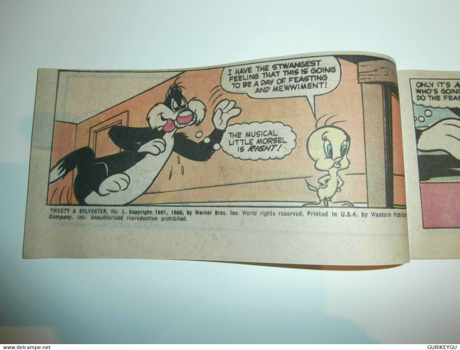 Bd TWEETY And SYLVESTER N° 1 Copyright 1961-1960 USA Anglais WARNER BROS Titi - Sonstige & Ohne Zuordnung