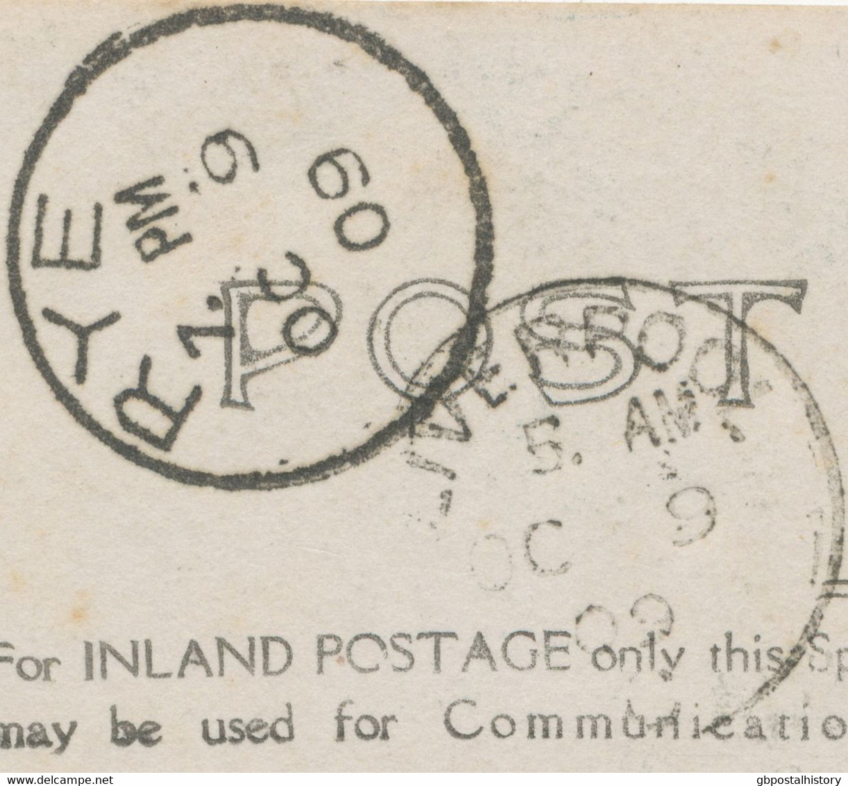 GB VILLAGE POSTMARKS "1 D. 466" (LIVERPOOL, Lancashire) POSTAGE DUE Postmark On Pc From „APSLEY / ONT“ Single Arc Canada - Tasse