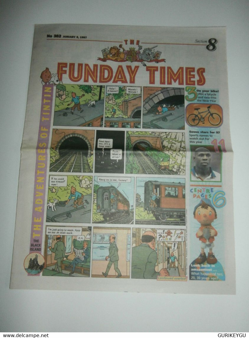 The Black Island FUNDAY TIMES TINTIN L'ile Noire Anglais 382  Du 05-01-1997 TTBE - Other & Unclassified
