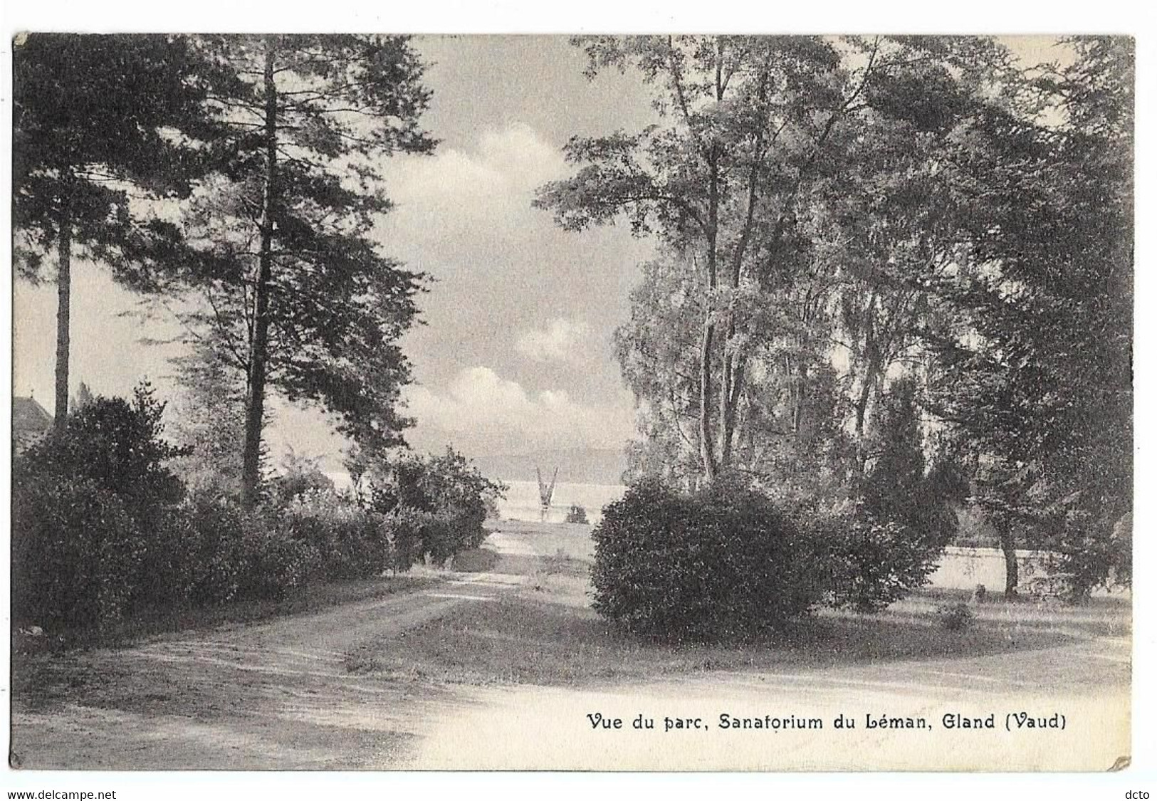 GLAND (Suisse) Sanatorium Du Léman. Vue Du Parc, Envoi 1922 - Gland