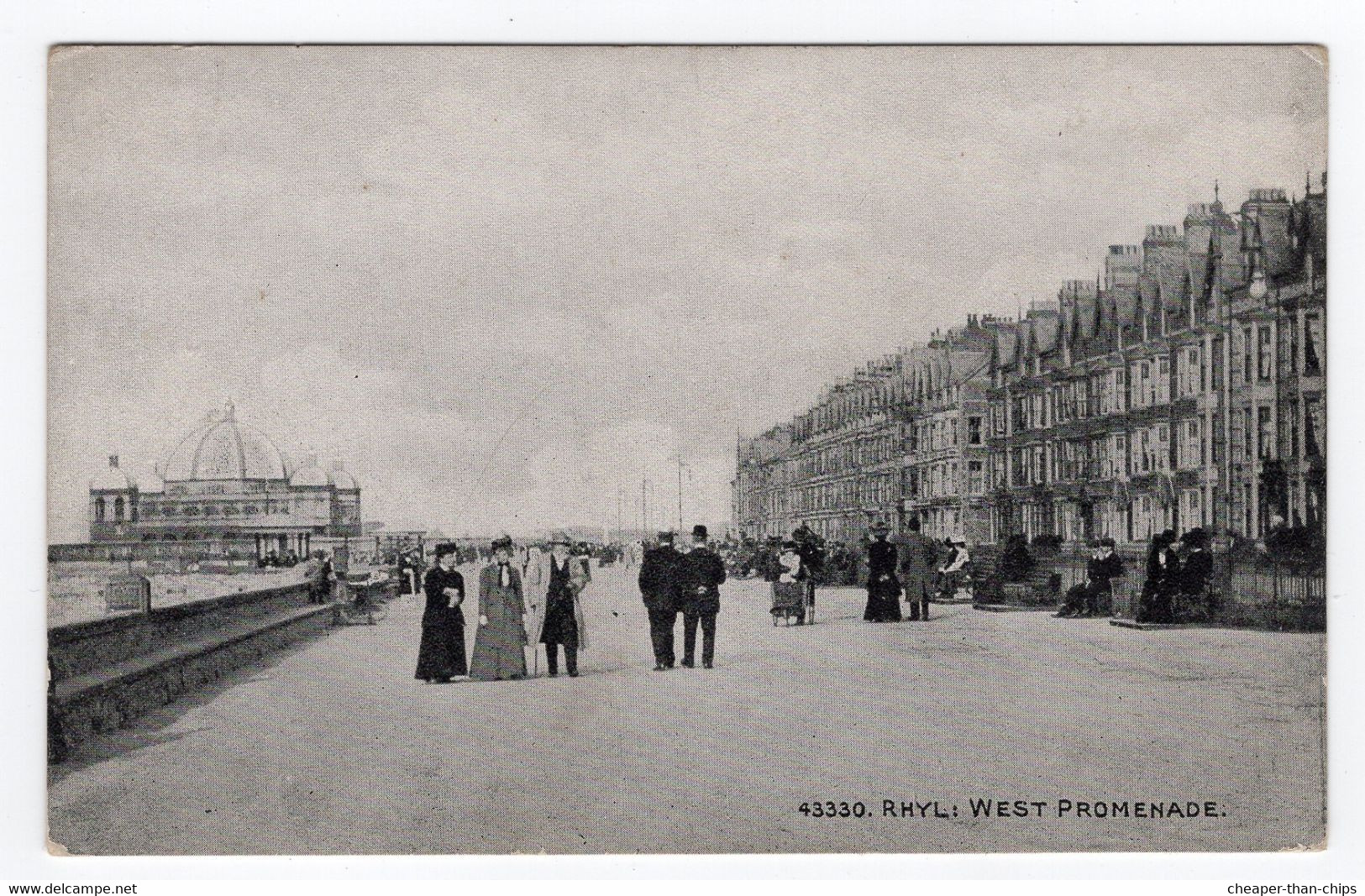 RHYL: West Promenade. - Photochrom Grano 43330 - Flintshire