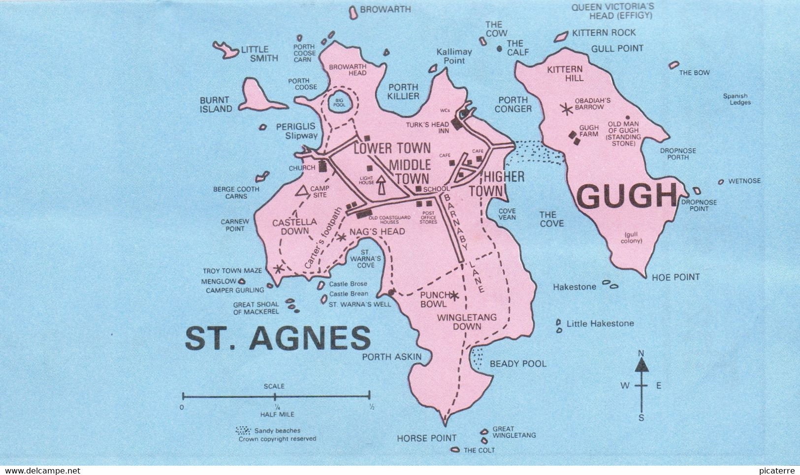 POST FREE UK - ISLES OF SCILLY-Guidebook-large Folding Map + Maps Of Other Islands + Illus/adverts.-72 P-see 10 Scans - Europe