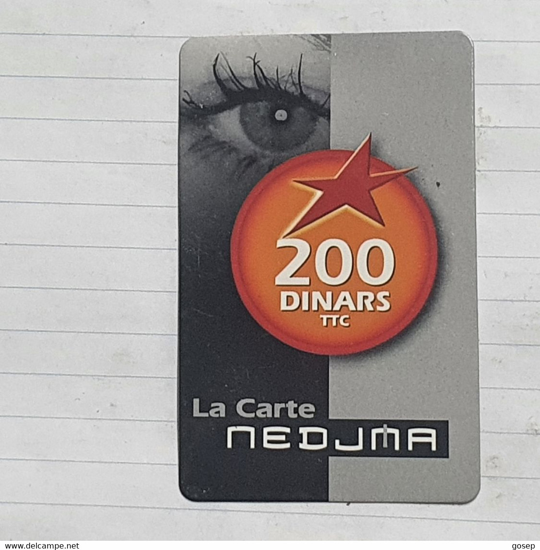 TUNISIA-(TUN-REF-TUN-303A)-nedjma-(185)-(4354-3938-463-835)-(look From Out Side Card Barcode)-used Card - Tunesien