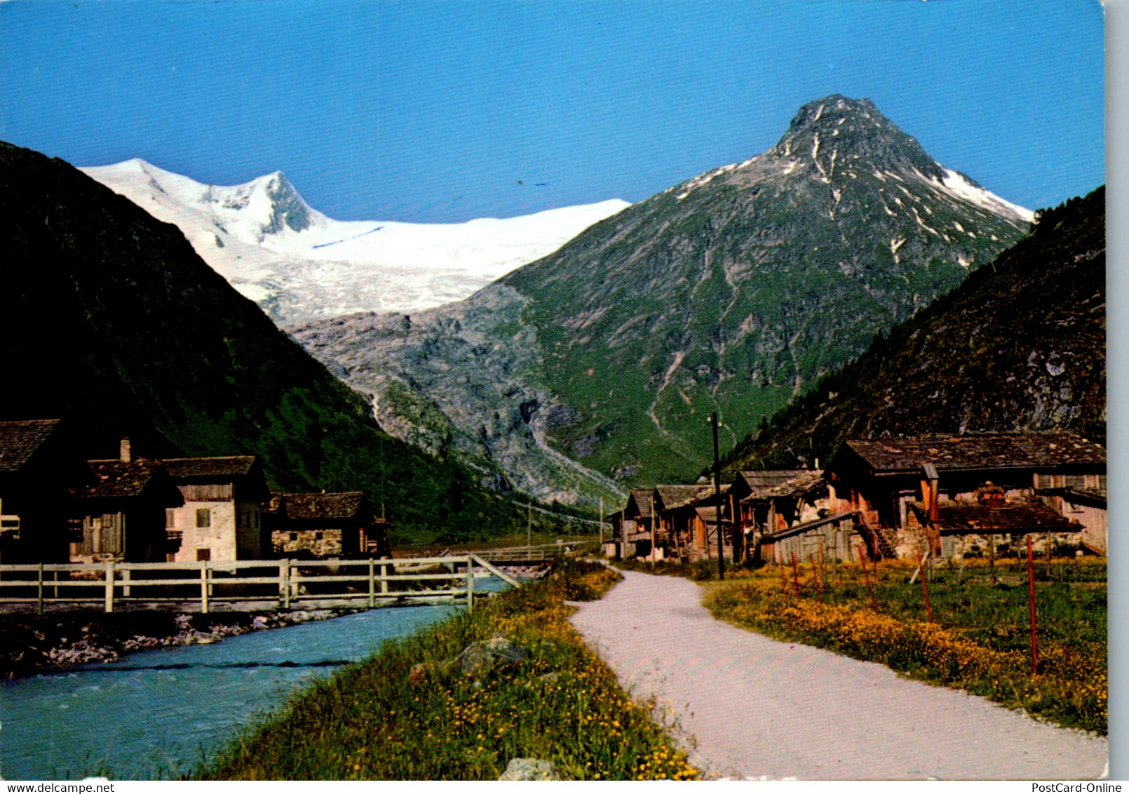 21575 - Tirol - Innergschlöß , Schwarze Wand , Großvenediger , Kleinvenediger , Kesselkopf - Matrei In Osttirol