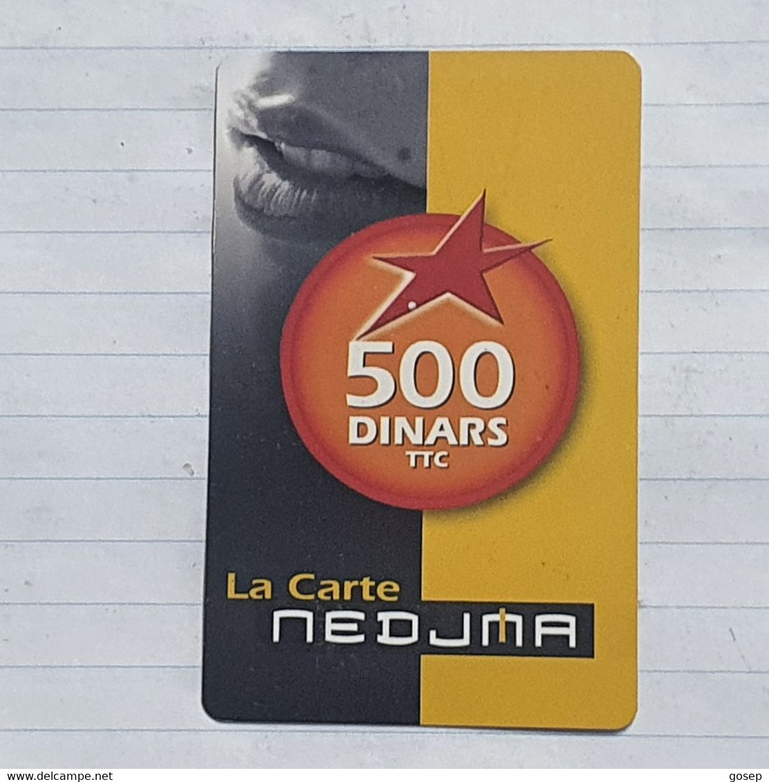 TUNISIA-(TUN-REF-TUN-304)-nedjma-(186)-(2578-8260-511-922)-(look From Out Side Card Barcode)-used Card - Tunisie