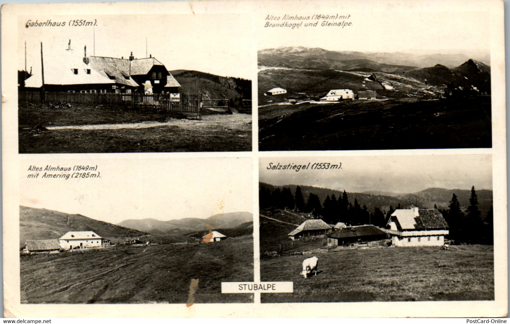 21646 - Steiermark - Maria Lankowitz , Gaberl , Stubalpe , Gaberlhaus , Altes Almhaus , Amering , Brandkogel , Gleinalpe - Maria Lankowitz