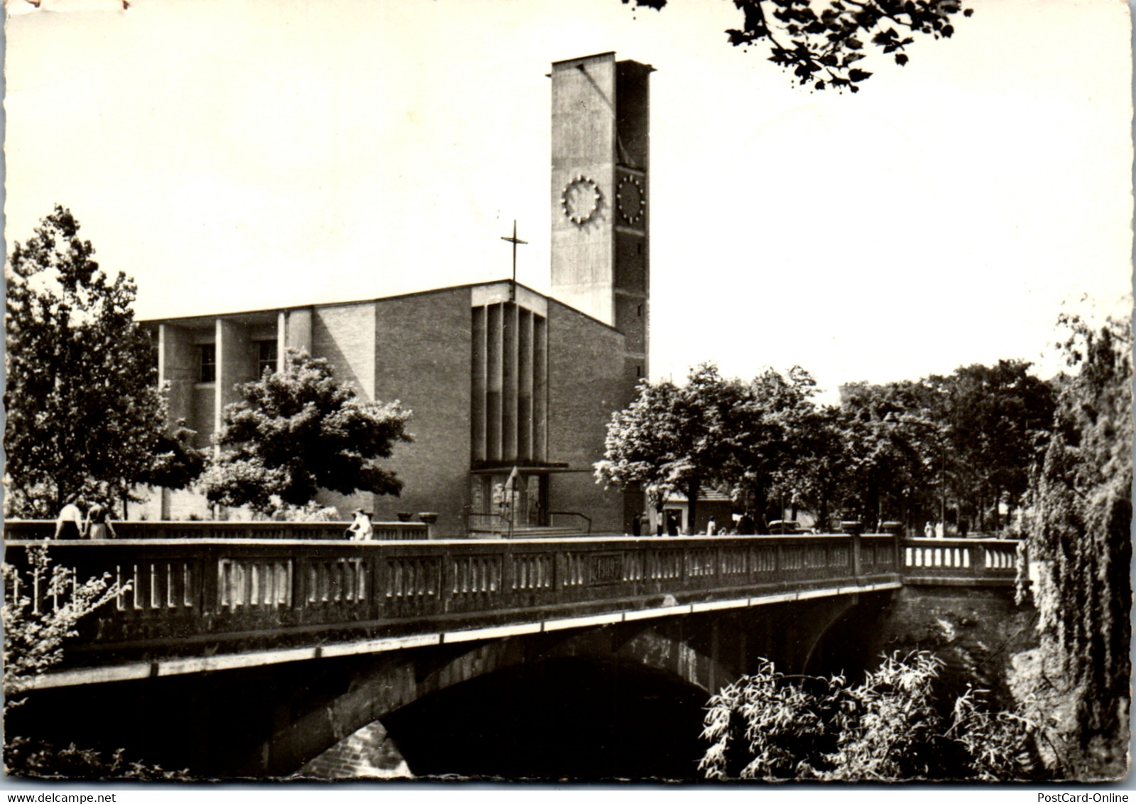 21651 - Deutschland - Neunkirchen , Saar , Herz Jesu Kirche , Briefmarken Saar - Kreis Neunkirchen