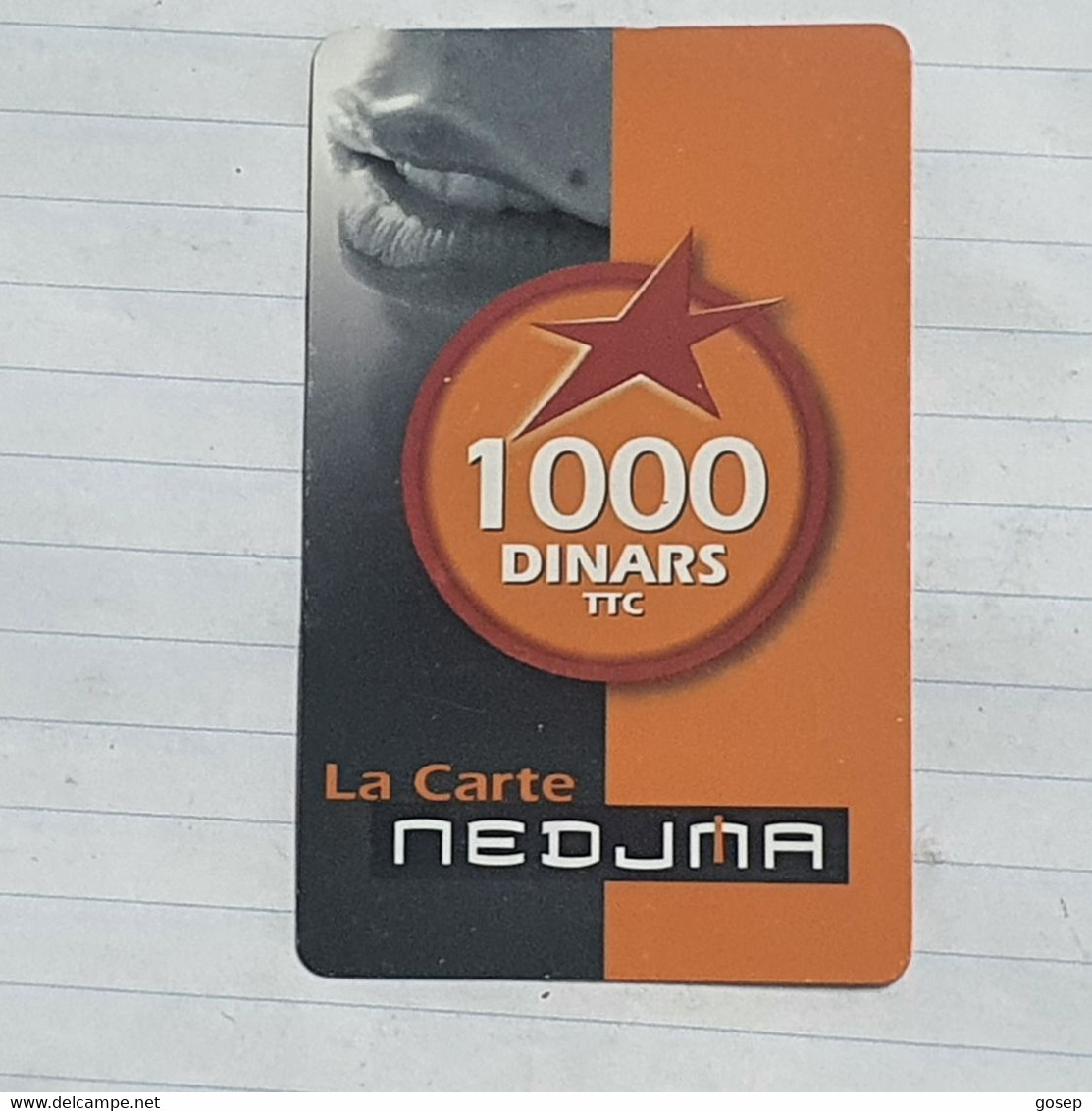 TUNISIA-(TUN-REF-TUN-305)-nedjma-(188)-(4782-5030-289-756)-(look From Out Side Card Barcode)-used Card - Tunesië