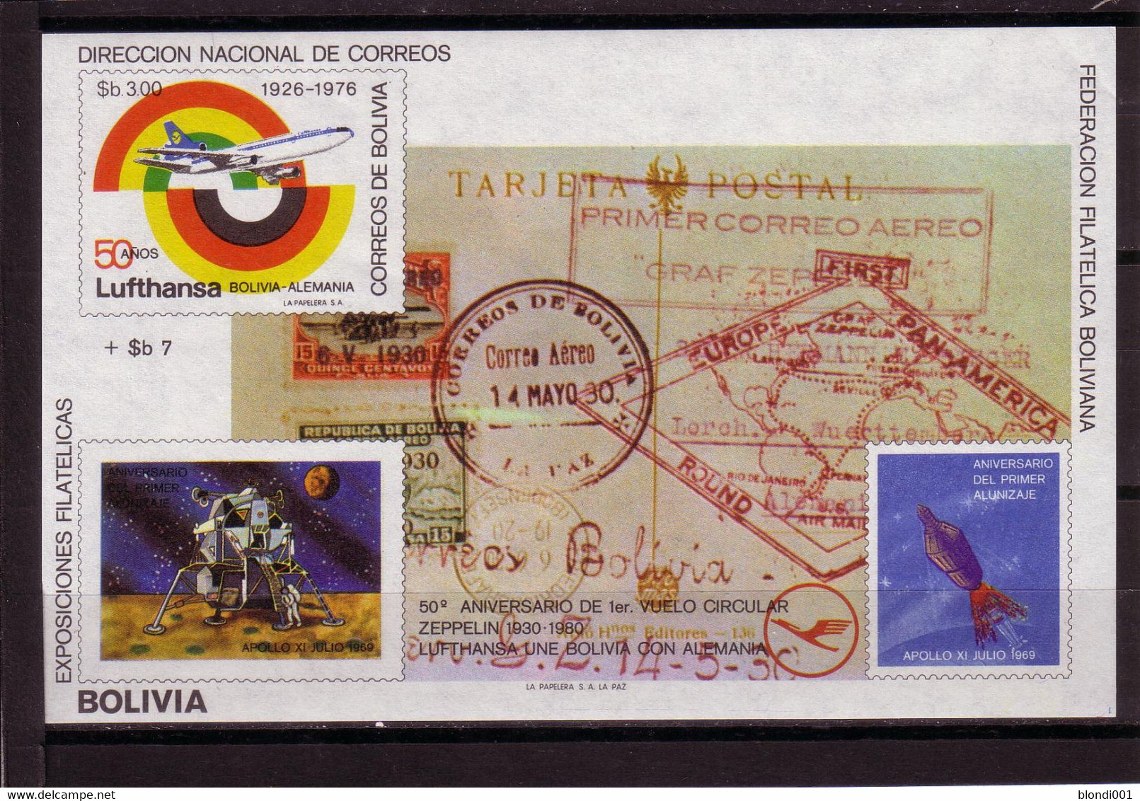 SPACE - BOLIVIA - S/S Imp. MNH - Sammlungen