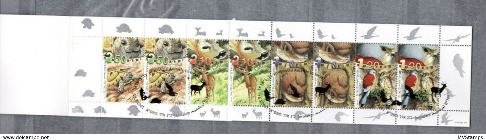 Israel 2001 Animals/turtle/birds Booklet (Michel MH 36 1612/15) Nice Used - Carnets