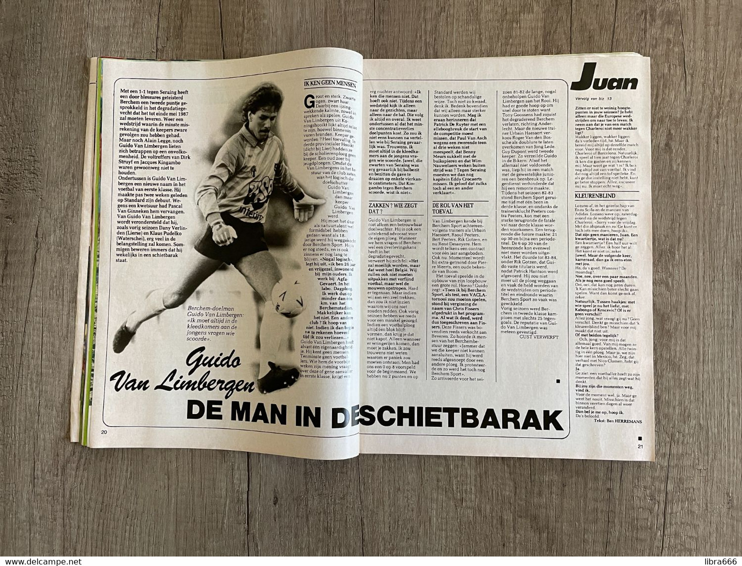 SPORT 80 nr 39 1986 - CARLO BOMANS - GP EDDY MERCKX Wielrennen - STEFFI GRAF Tennis - EDDY LENAERTS Basket - Voetbal