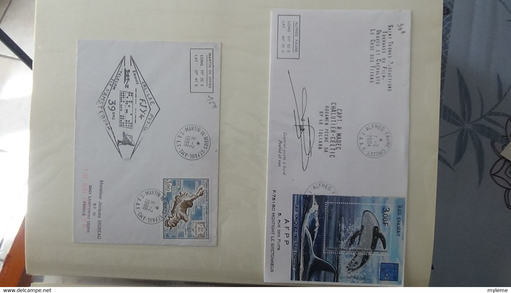 Y107 Collection de courriers des TAAF ayant réellement circulés + Chine   ...  A saisir !!!