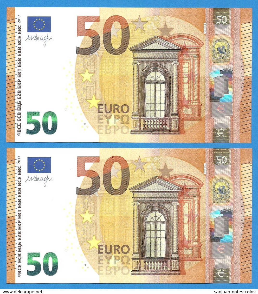 50 EURO SPAIN DRAGHI PAREJA VB-V013 UNC-FDS (D194) - 50 Euro