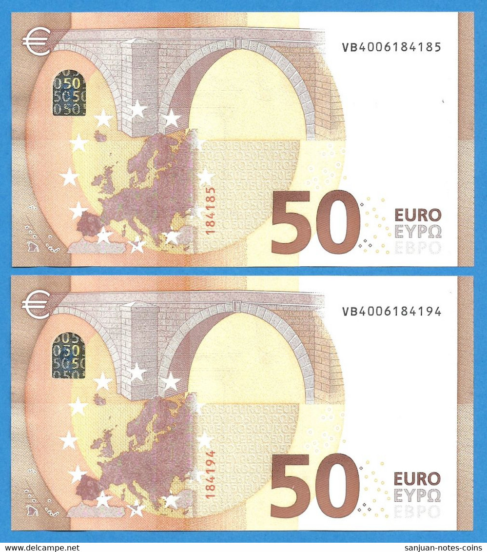 50 EURO SPAIN DRAGHI PAREJA VB-V013 UNC-FDS (D194) - 50 Euro