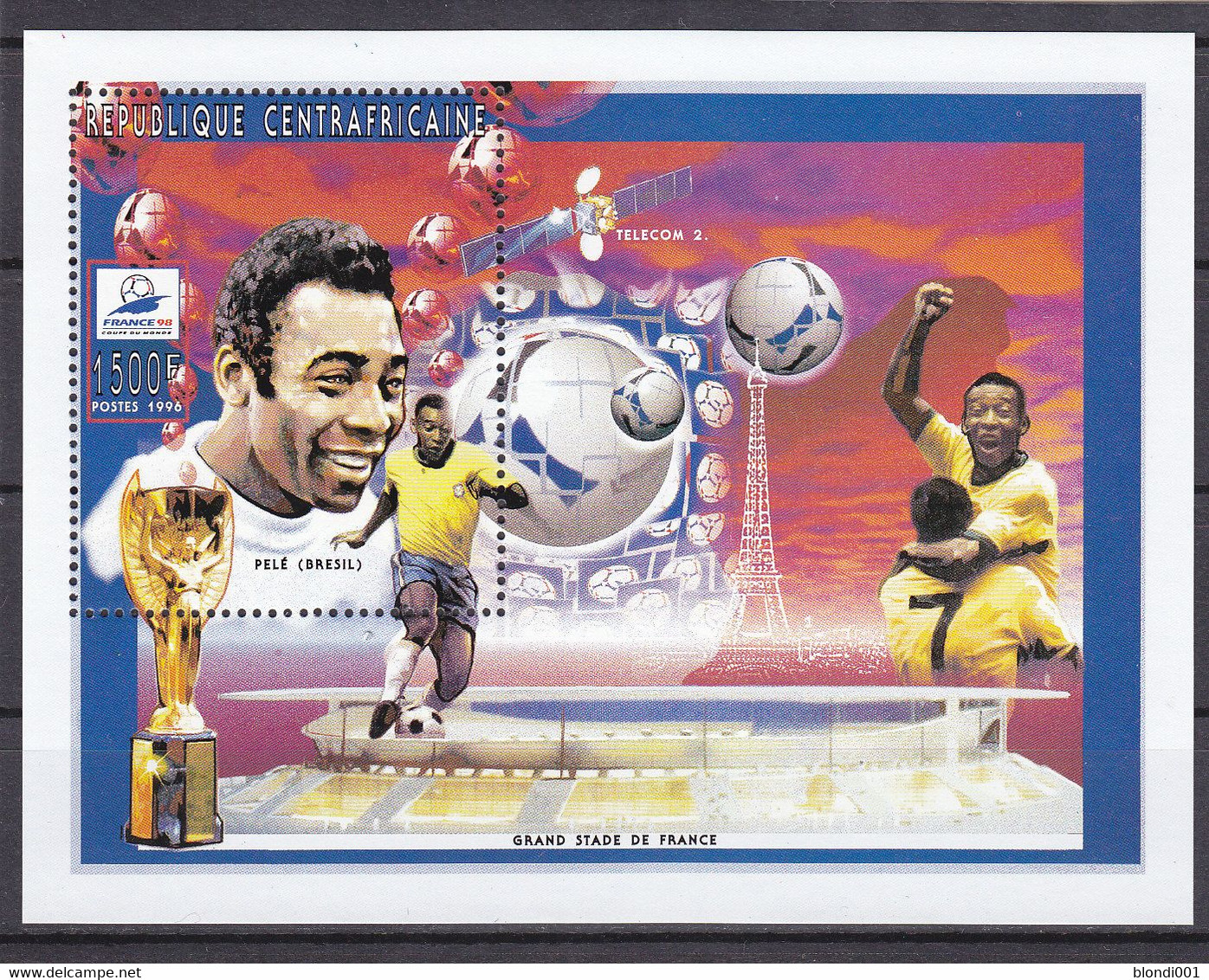 SPACE - Soccer World Cup 1998 - C,.AFRICA - S/S MNH - Collections