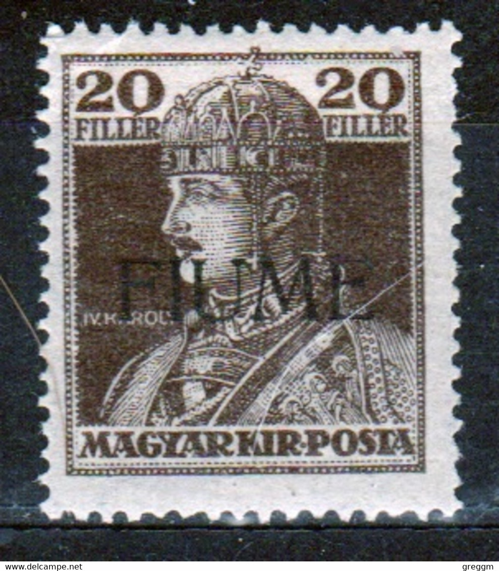 Fiume (Italy) 1918 Overprinted On Hungarian Stamp In Mounted Mint - Occup. Iugoslava: Fiume