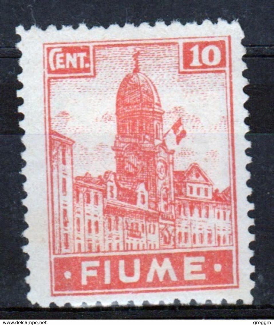 Fiume (Italy) 1919 Ten Cent Stamp In Mounted Mint.  I Believe This Is Catalogue Number 36. - Yugoslavian Occ.: Fiume