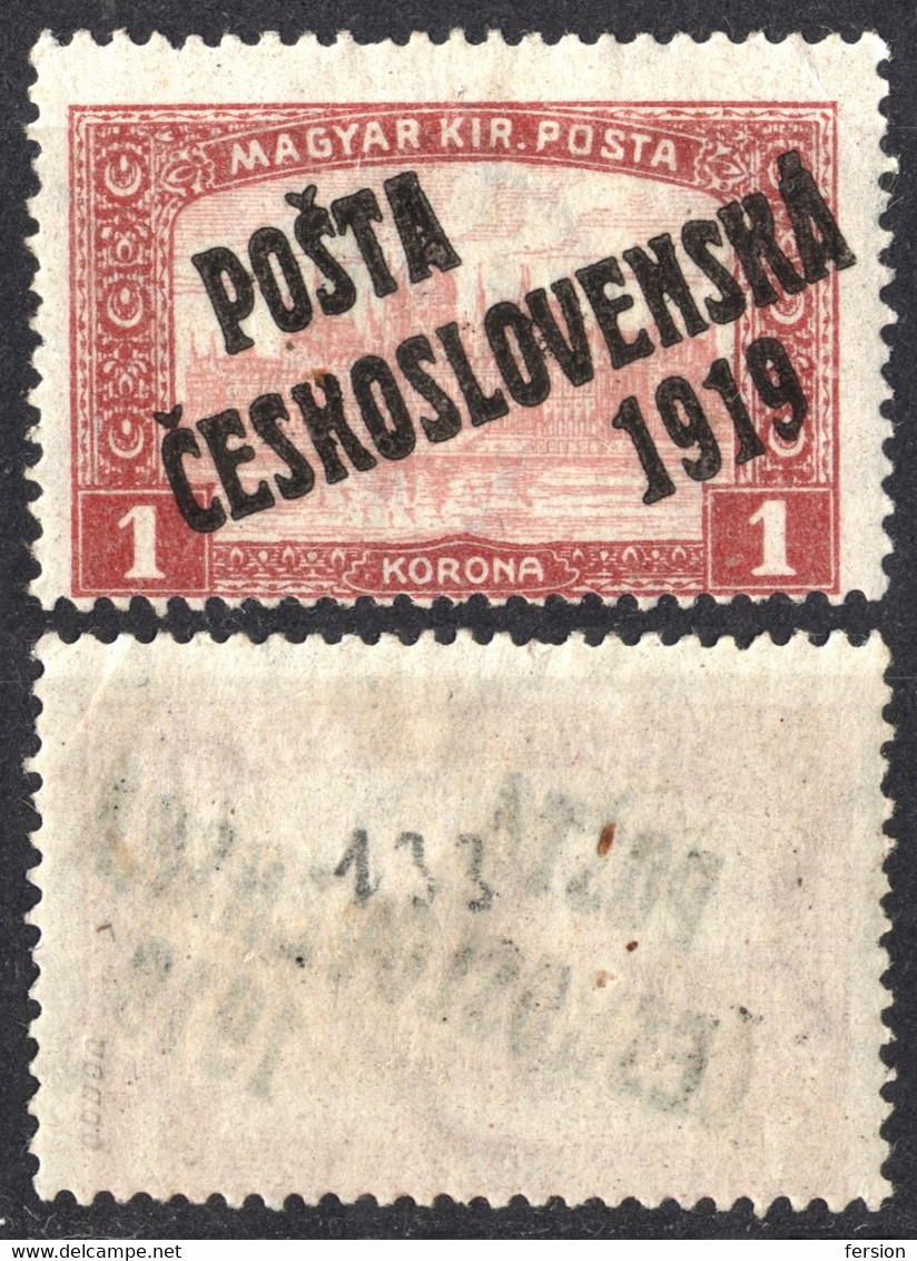 1919 Czechoslovakia Czechoslovakia Occupation Hungary WW1 Posta Ceskoslovenska Harvester Overprint - Mi. 133 MH - Ungebraucht