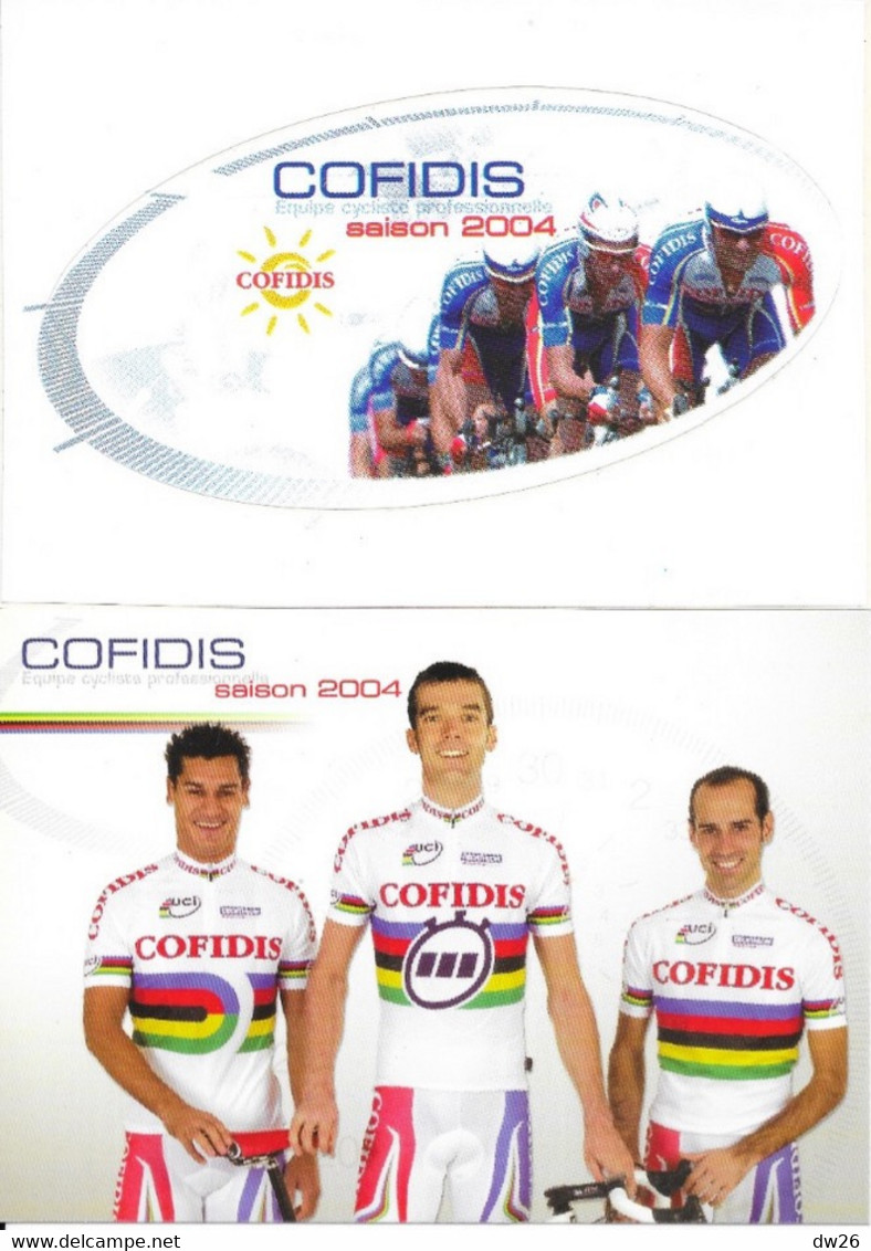 Collection Cyclisme Professionnel - Kit Officiel (pochette Incomplète) Equipe Cofidis Saison 2004 Avec Fiches Coureurs - Cycling