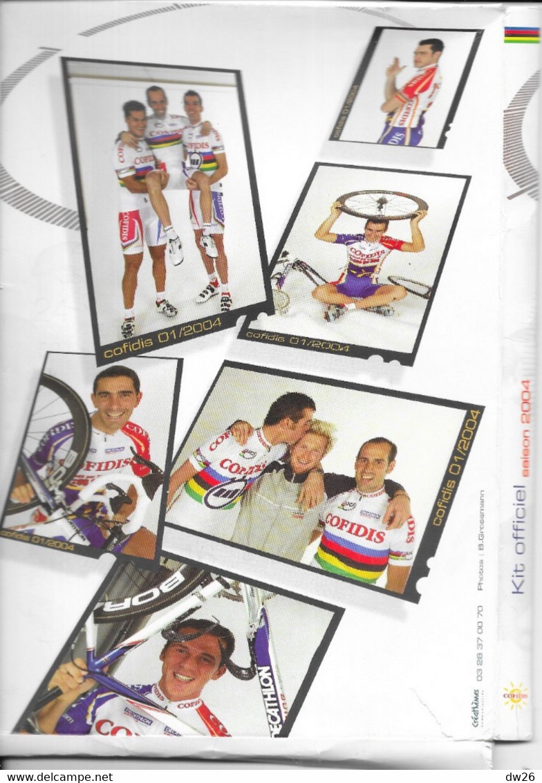Collection Cyclisme Professionnel - Kit Officiel (pochette Incomplète) Equipe Cofidis Saison 2004 Avec Fiches Coureurs - Ciclismo