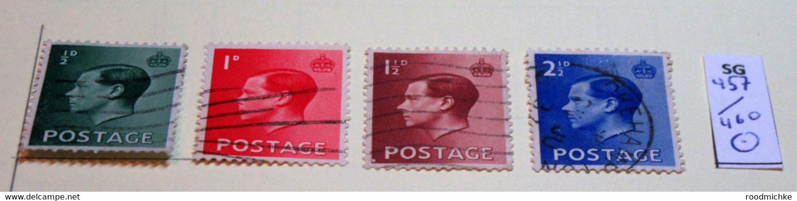 GB KING EDWARD VIII SG 457/460 FINE USED - Used Stamps