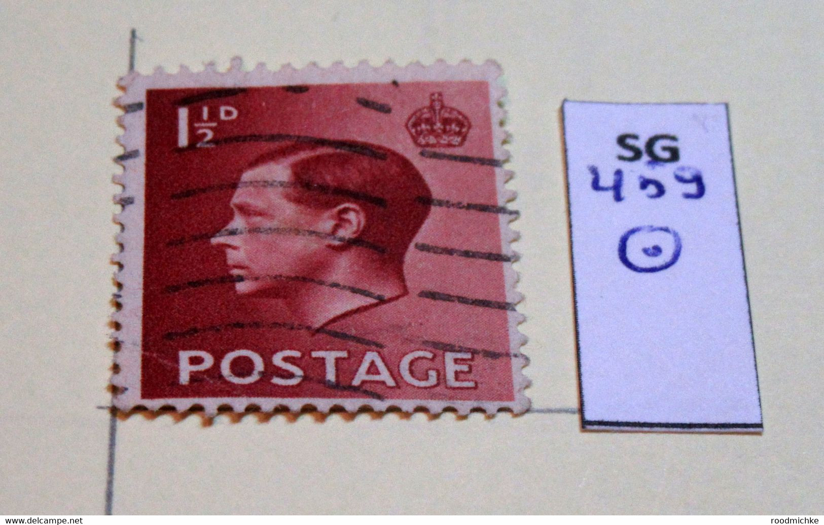 GB KING EDWARD VIII SG 459 USED - Used Stamps