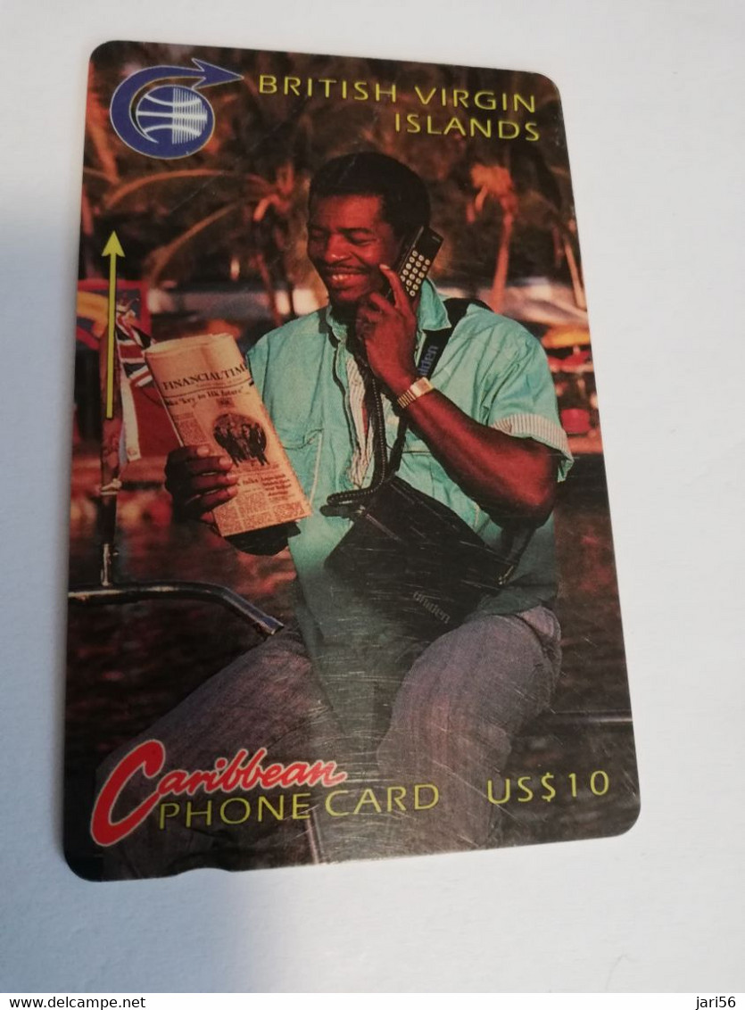 BRITSCH VIRGIN ISLANDS  US$ 10,-  BVI-3B  MAN ON PHONE  3CBVB     Fine Used Card   ** 6520 ** - Virgin Islands