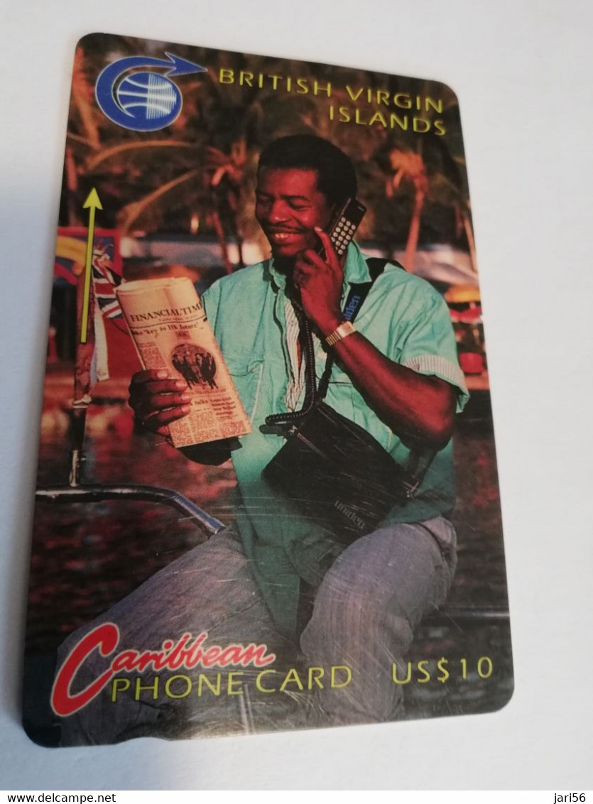 BRITSCH VIRGIN ISLANDS  US$ 10,-  BVI-5A  MAN ON PHONE     5CBVA     Fine Used Card   ** 6521 ** - Vierges (îles)