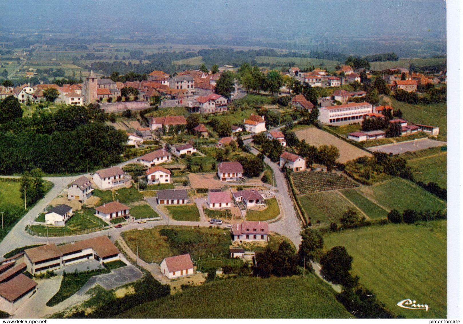 ARTHEZ DE BEARN VUE GENERALE AERIENNE TIMBRE ANNIVERSAIRE DE LA LIBERATION DE LA CORSE 1993 - Arthez De Bearn