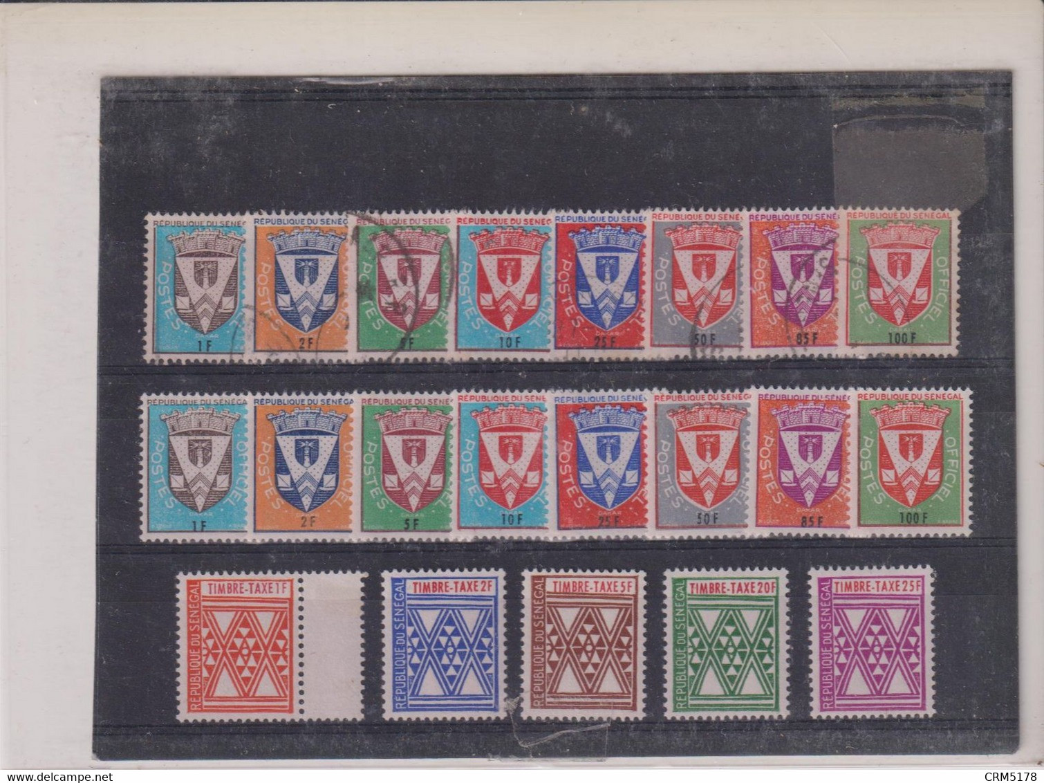 SENEGAL-TP TAXE XX-N°32/36- TTB-TP SERVICE Série X Et OB-N° 1/8 TB  1961 - Timbres-taxe