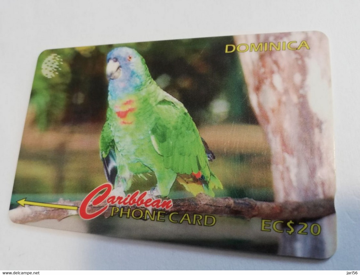 DOMINICA / $10,- GPT CARD  225CDMA    JACO PARROT /  BIRD    Fine Used Card  ** 6527** - Dominica