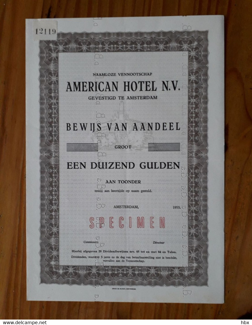 American Hotel - Specimen - Toerisme