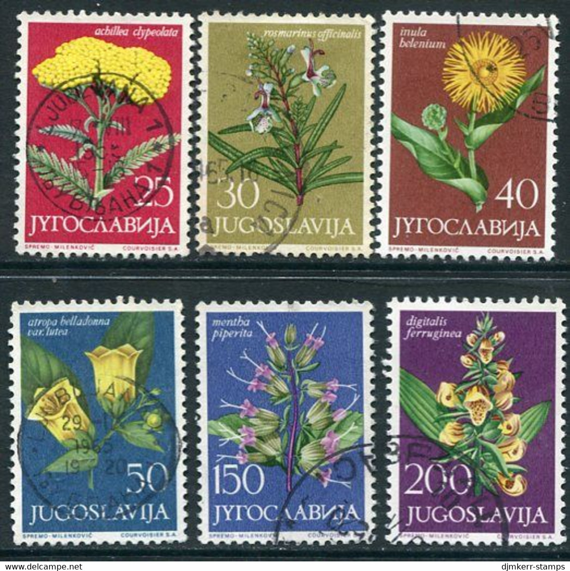 YUGOSLAVIA 1965 Flowers VI  Used.  Michel 1118-23 - Usati