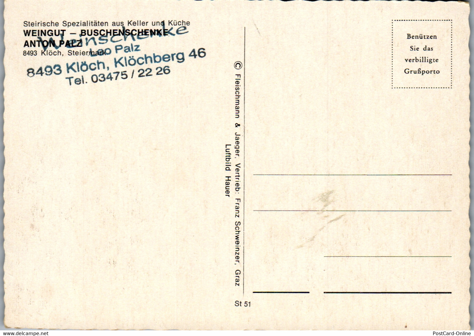 21872 - Steiermark - Klöch , Weingut Buschenschenke Anton Palz - Bad Radkersburg