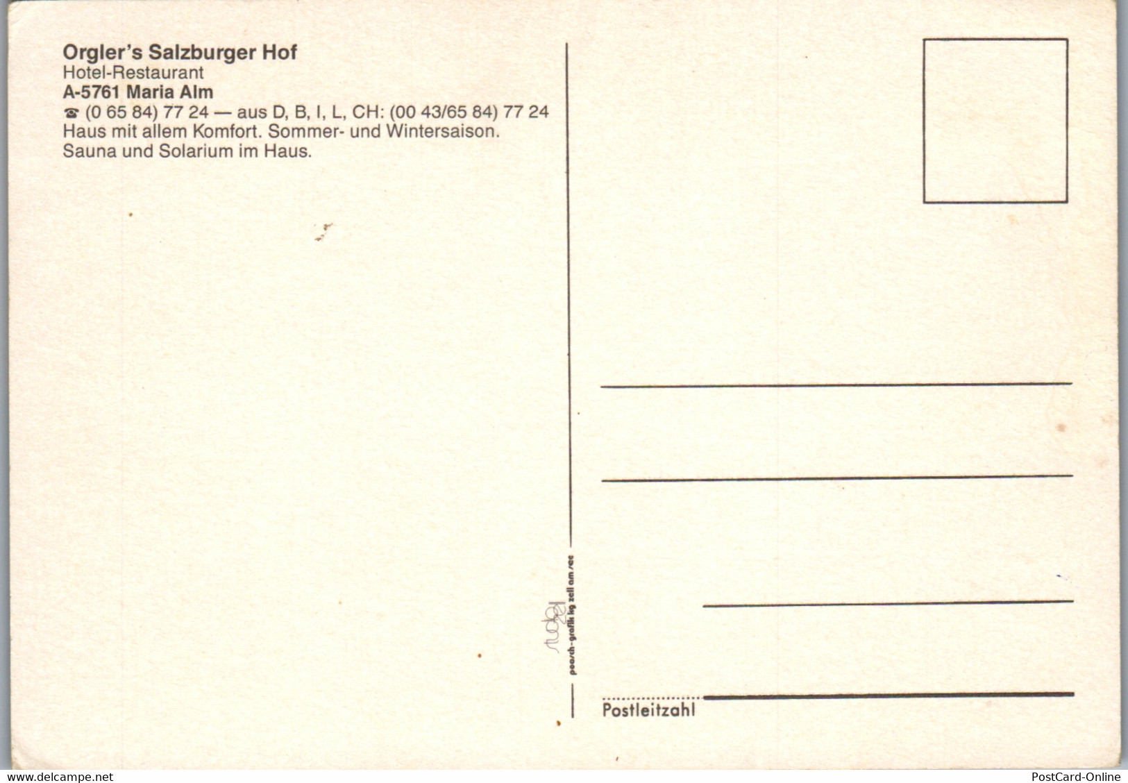 21882 - Salzburg - Maria Alm , Orgler's Salzburger Hof , Hotel Restaurant - Maria Alm