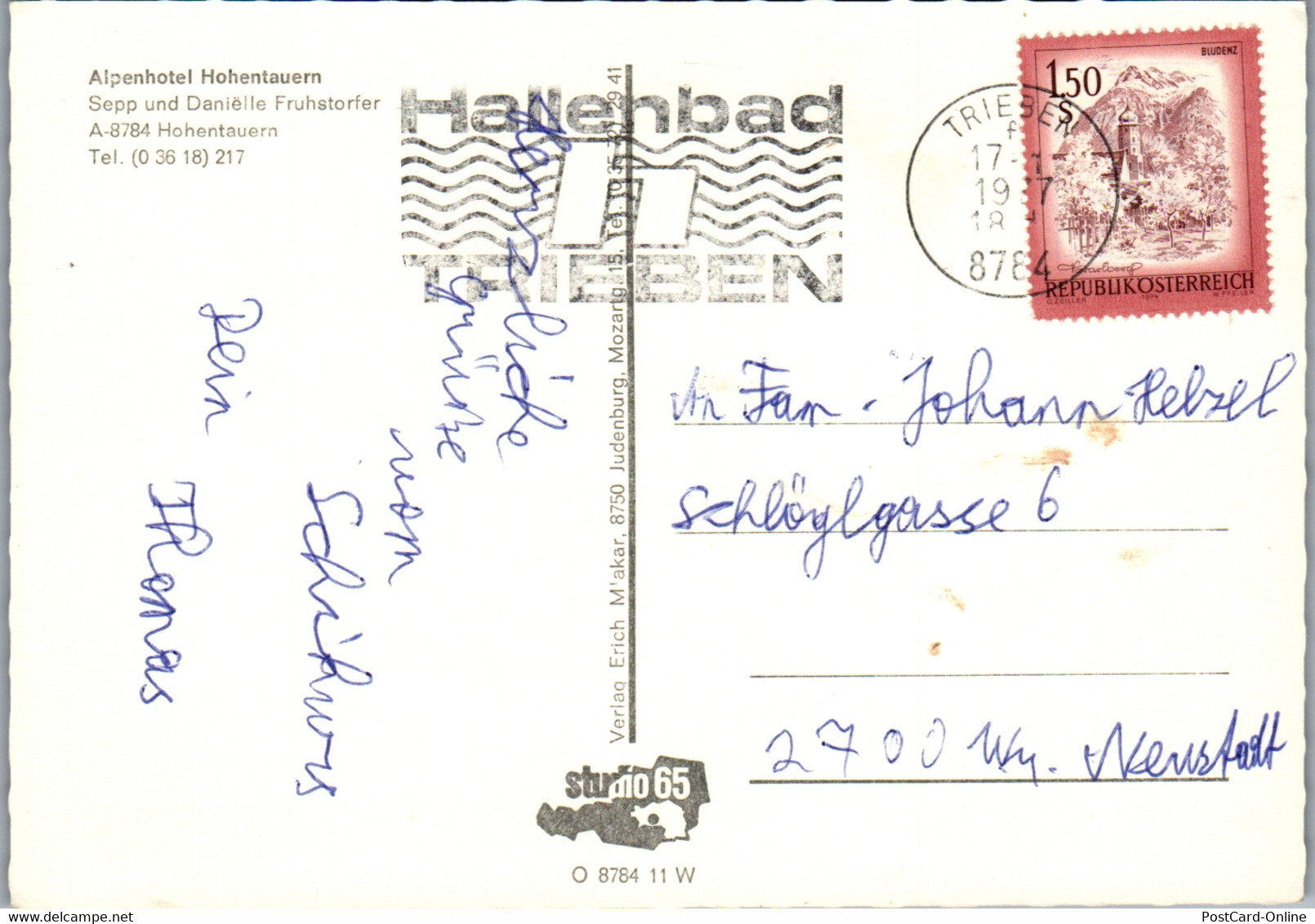 21935 - Steiermark - Hohentauern , Hotel Hohentauern , Sepp U. Danielle Fruhstorfer - Judenburg