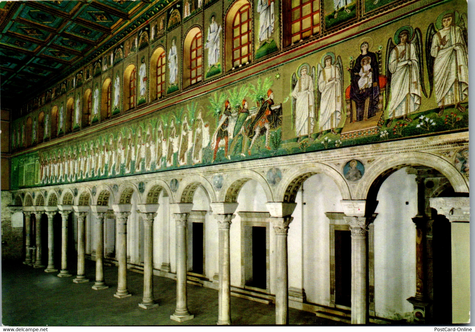 22384 - Italien - Ravenna , Basilica Di S. Apollinare Nuovo , Veduta Generale Della Parete Sinistra - Ravenna