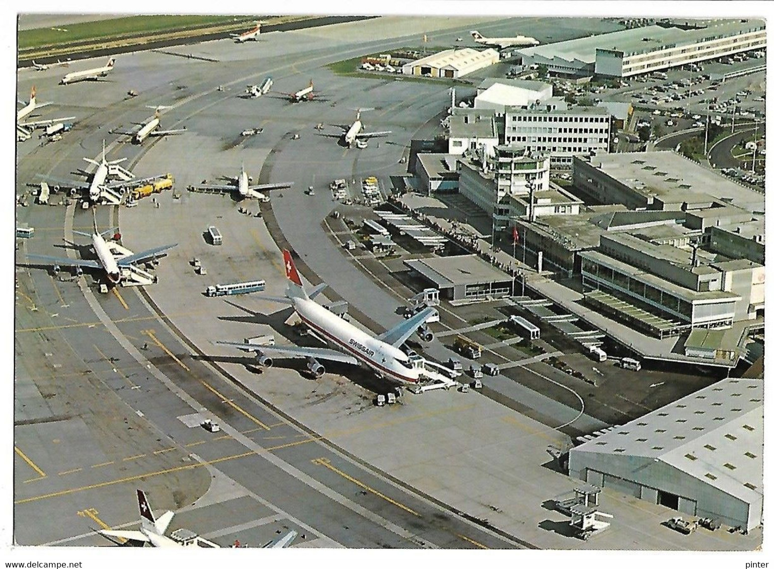 SUISSE - FLUGHAFEN ZURICH AIRPORT - Avion BOEING 747B Jumbon Jet - Port