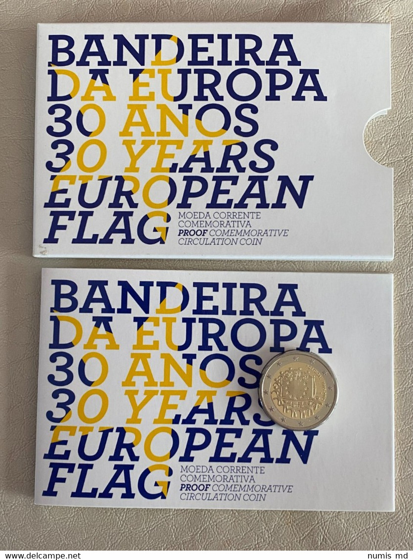 PORTUGAL 2015 2 € EURO Drapeau Européen BE Coincard (PROOF) - Portogallo