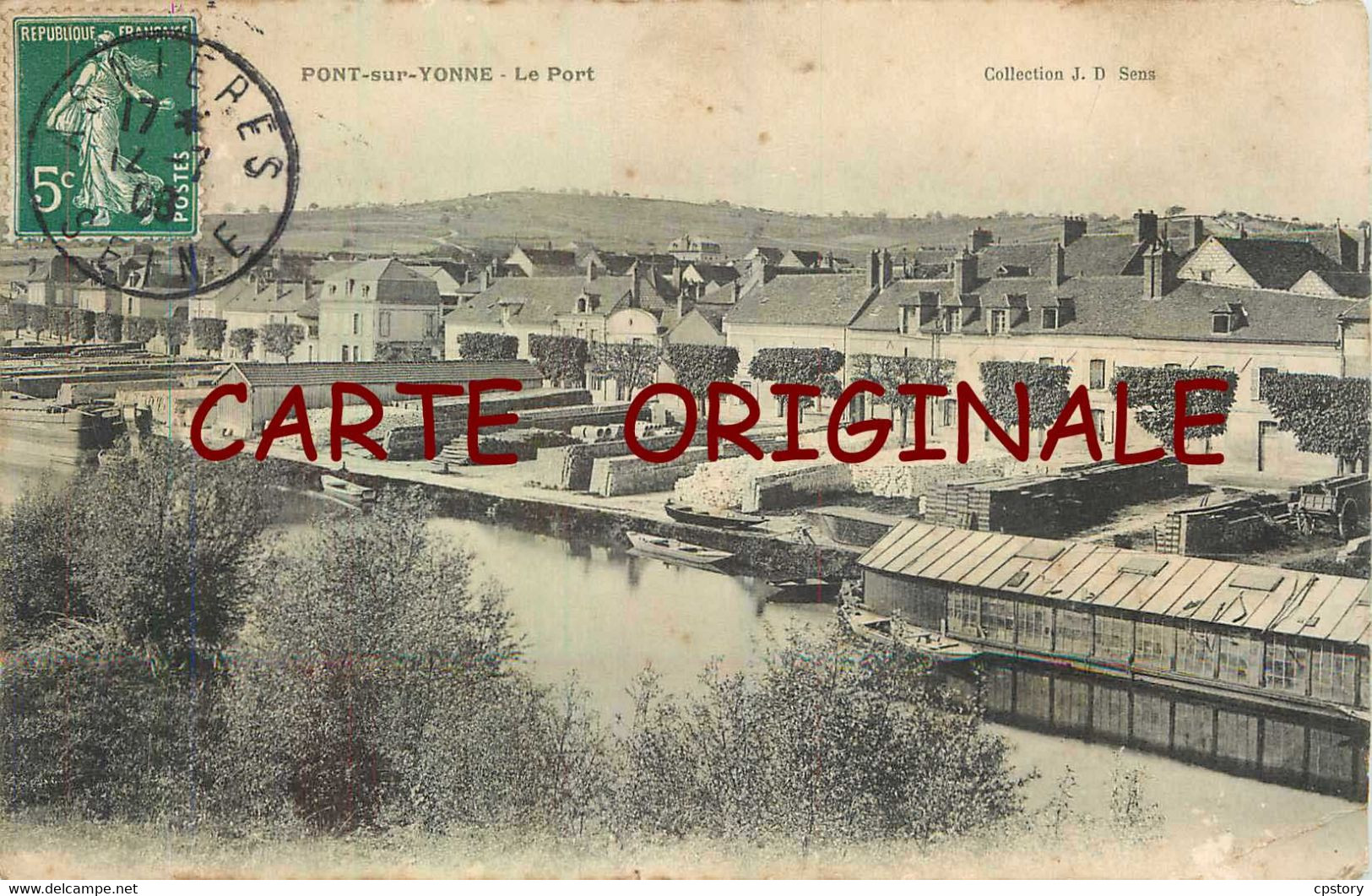 ☺♦♦ QUAI De CHARGEMENT Des PENICHES Au PORT De PONT Sur YONNE - PENICHE BATELLERIE - Péniches