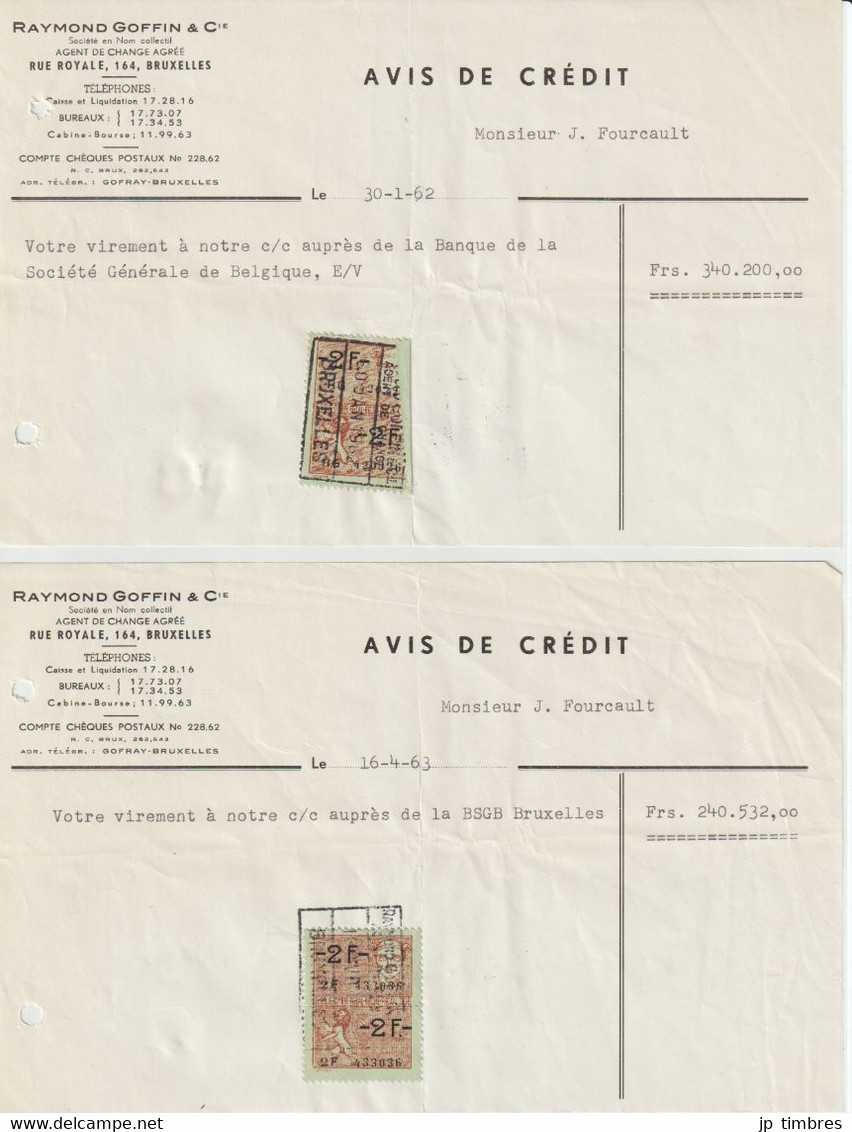 Paiement De La Taxe Par "Timbres Fiscaux" Sur Les Ordres D'Achats De Valeurs Boursière & Autres - Stamps