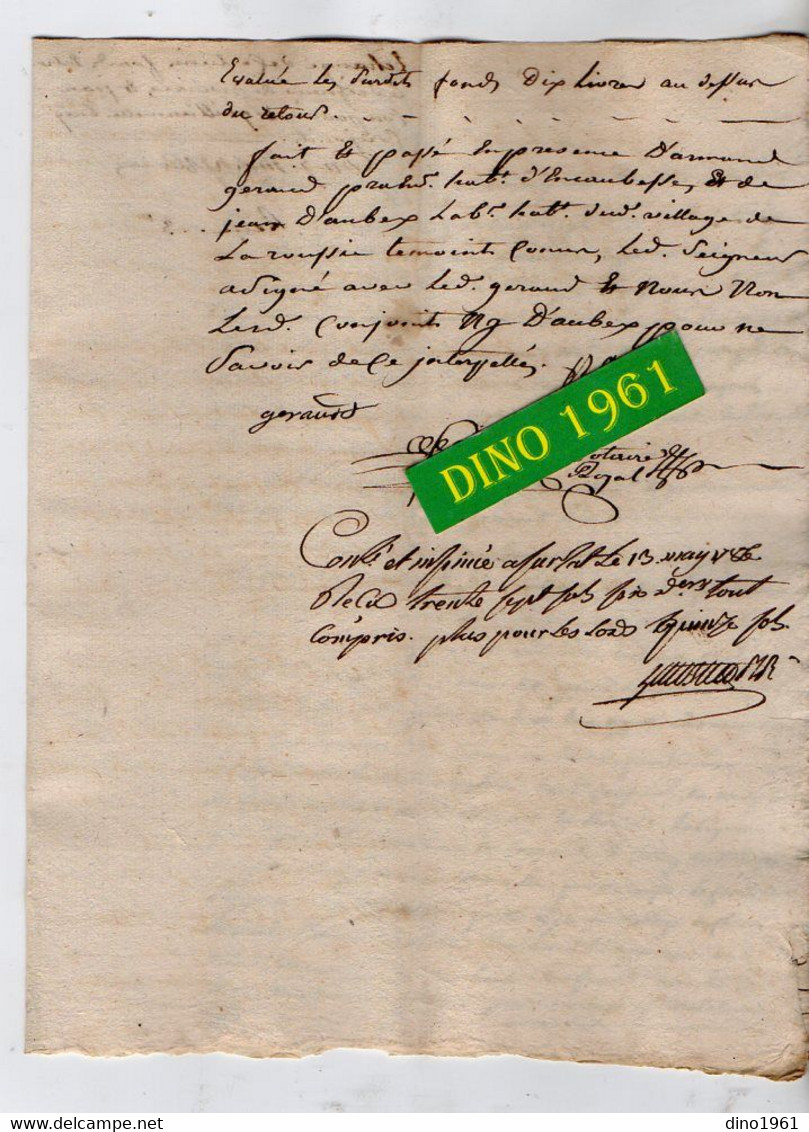 VP18.581 - Cachet De Généralité De BORDEAUX - Acte De 1786 Concernant Le Haut & Puissant Seigneur De PAULIAC - Seals Of Generality