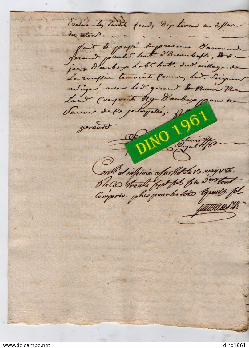 VP18.581 - Cachet De Généralité De BORDEAUX - Acte De 1786 Concernant Le Haut & Puissant Seigneur De PAULIAC - Cachets Généralité