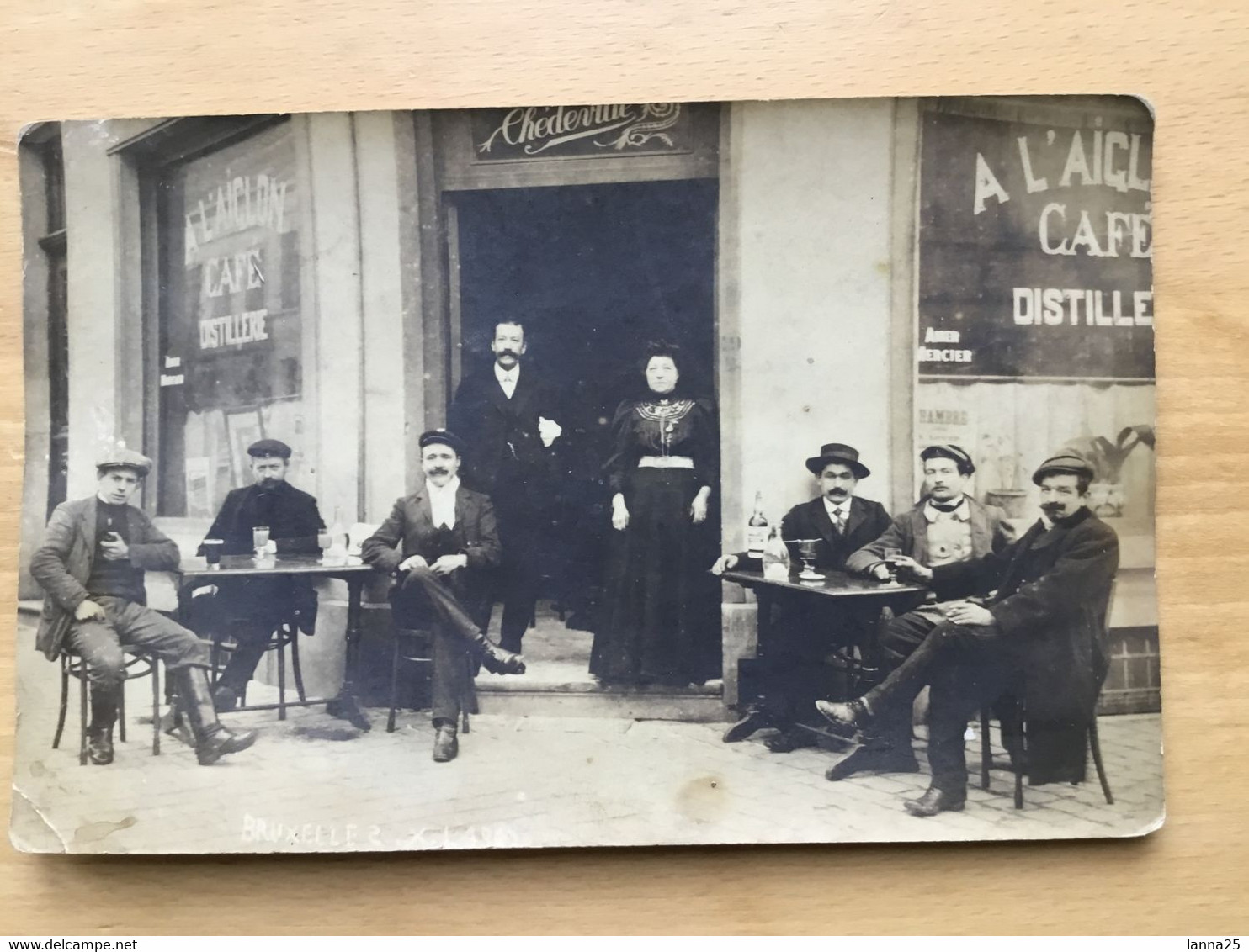 CARTE PHOTO BRUXELLES DEVANTURE CAFE A LAIGLON CHEDEVILLE 19 AVENUE DES SAISONS - Cafés, Hôtels, Restaurants